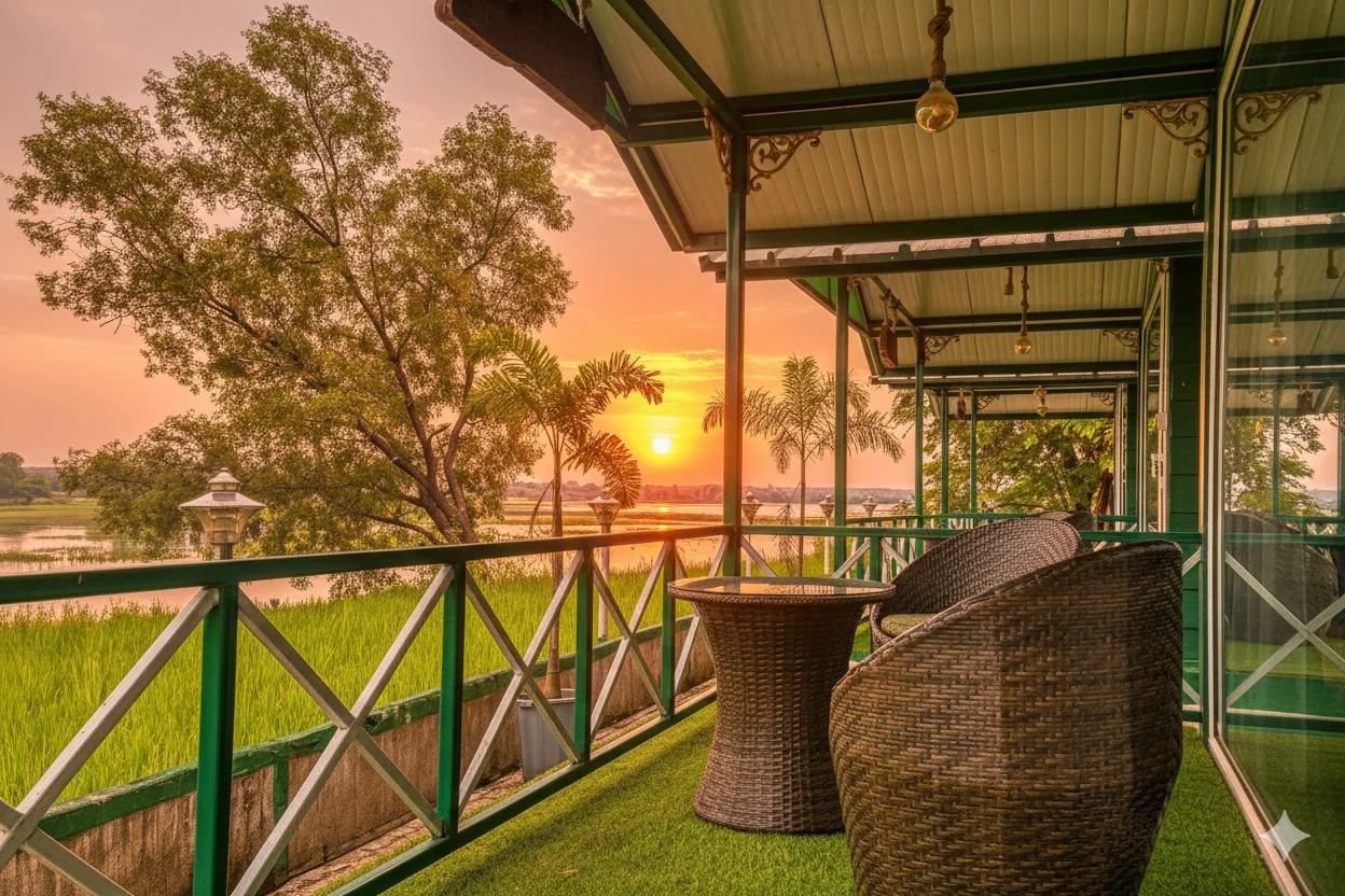 Scenic morning views at The Herb Farm Resort, Igatpuri
